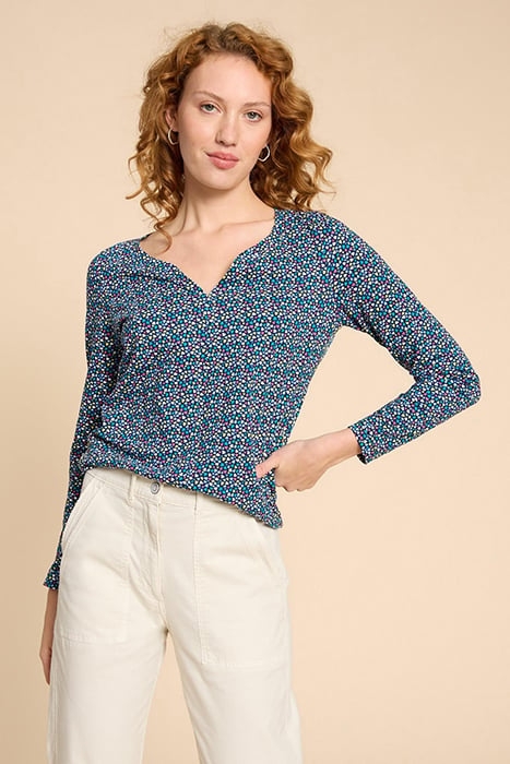 NELLY TEE BLUE PRINTED 1