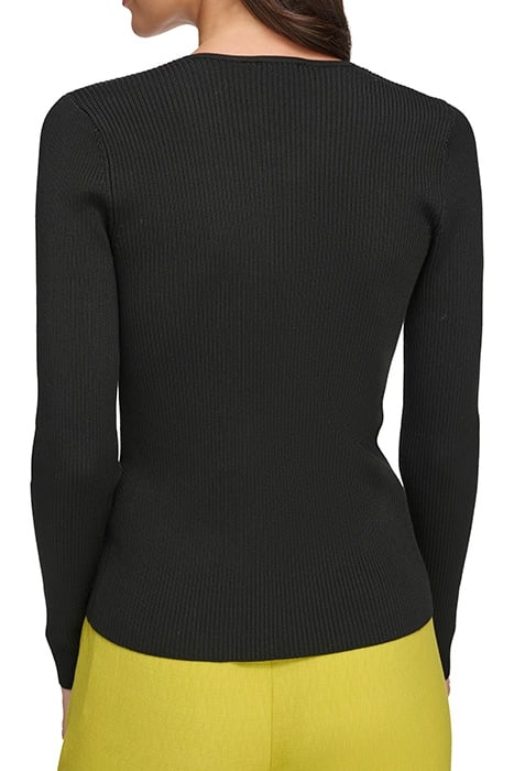 L/S HOOK EYE FRNT C BLACK 5