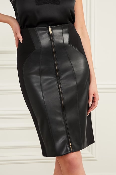 ROSE SKIRT JET LEATHER BLACK 8