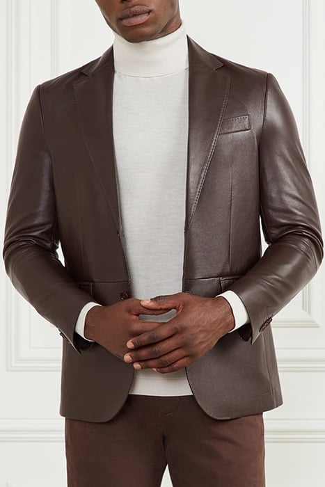 STEVE NOTCH BLAZER REG FIT CHOCOLATE BROWNIE 1