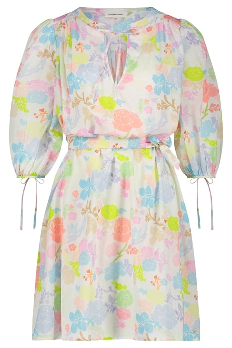 DOVER RESORT DRESS CREAM WHITE/PINK PAP 3