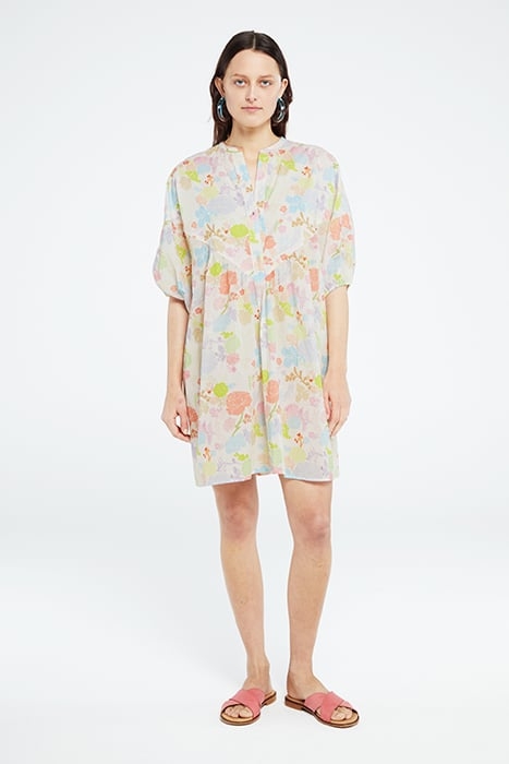 DOVER RESORT DRESS CREAM WHITE/PINK PAP 2