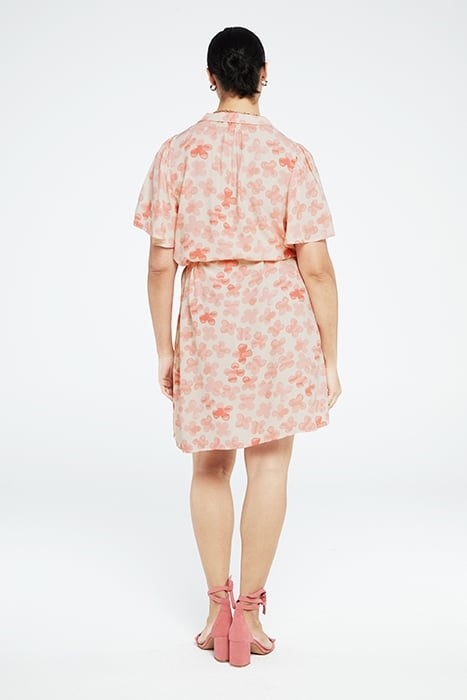 GIRLFRIEND BUTTERFLY DRESS CREAM WHITE/PINK GRA 2