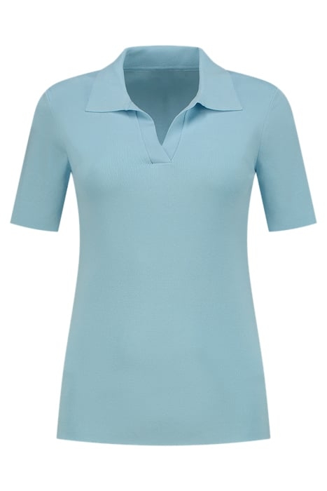 JOLIE POLO TOP LIGHT BLUE 1