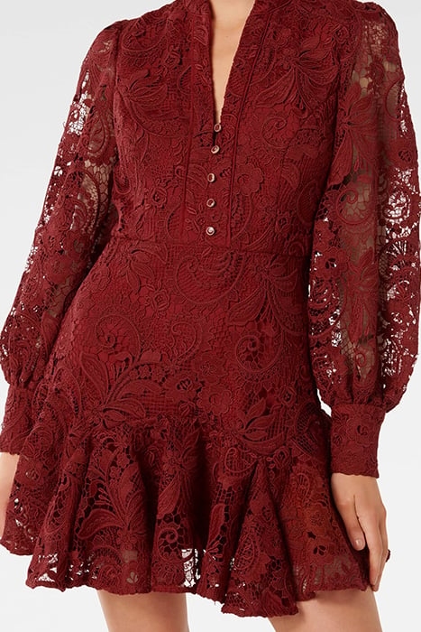 IRIS LACE MINI DRESS RIO RED 6