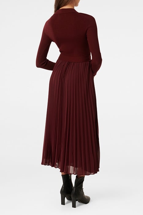 POSEY PETITE WOVEN MIX DRESS DARK BERRY 2