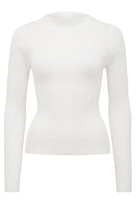 EVERLEY GROWN ON NECK WAVE JUMPER PORCELAIN 4