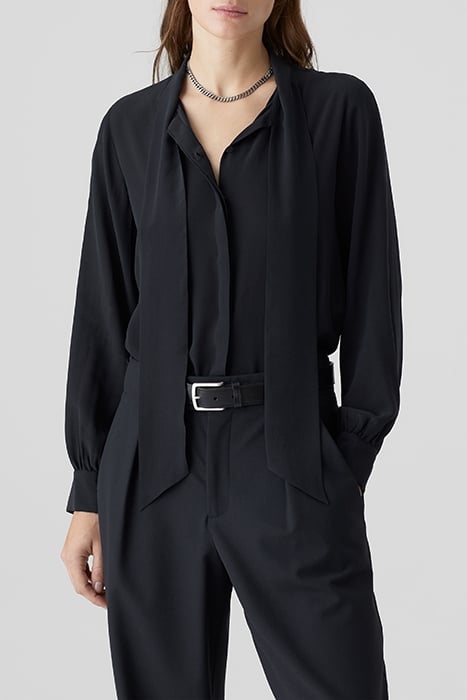 BOW-TIE BLOUSE SHIRTS & BLOUSES BLACK 4