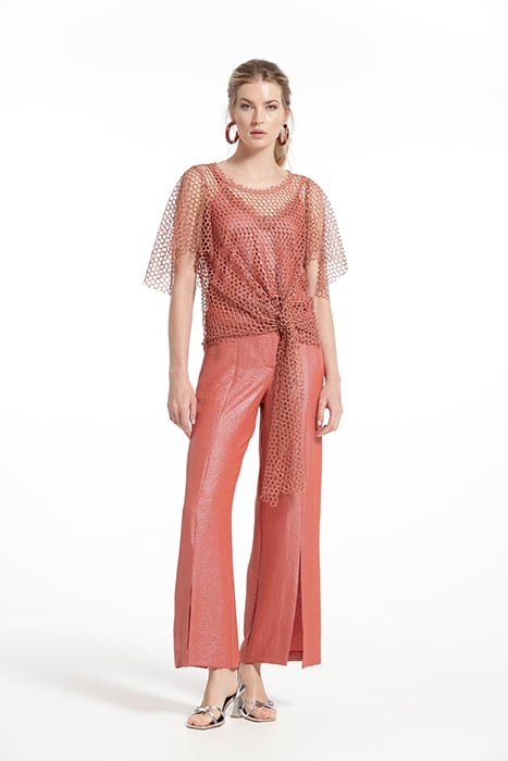 LUREX LAMINATE MIKEL TOP RUSSET ORANGE 1