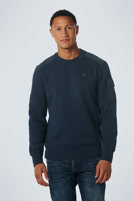 SWEATER CREWNECK WITH WOVEN CONTRAST NIGHT 1