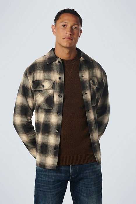 OVERSHIRT BUTTON CLOSURE CHECK STONE 1