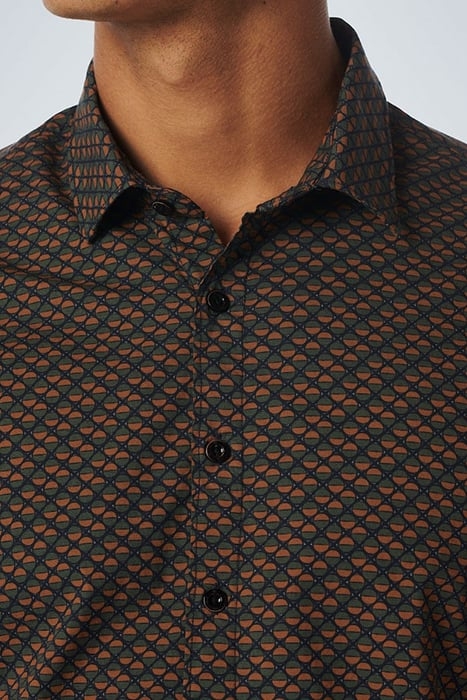 SHIRT STRETCH ALLOVER PRINTED CARAMEL 6