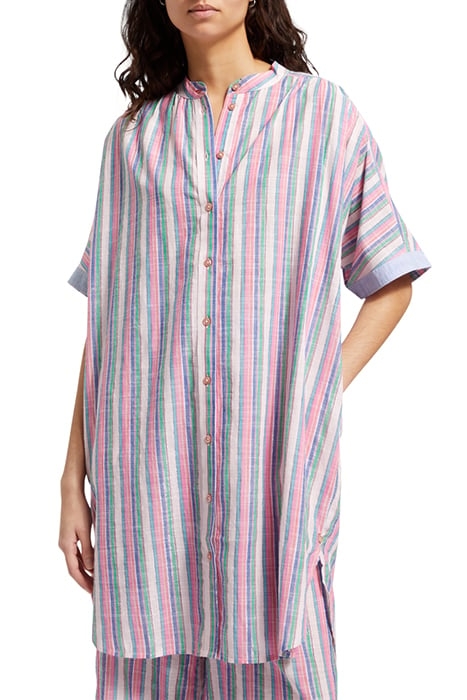 STRIPED OVERSIZED BEACH SHIRT DRESS BEACH STRIPE 1