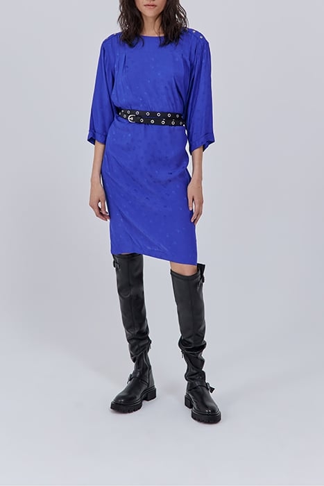 BLUE SKULL MOTIF JACQUARD DRESS 3