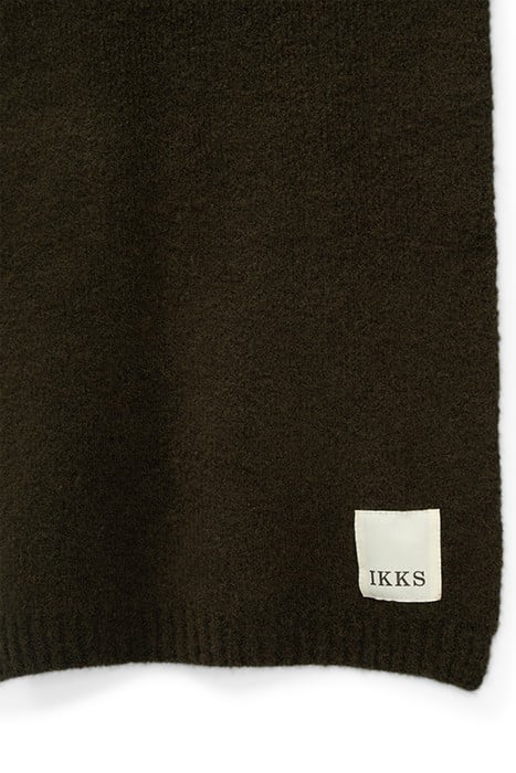 KHAKI KNIT BEANIE AND SCARF SET 6