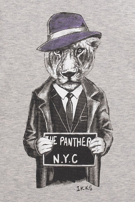 BOYS’ GREY PANTHER-GANGSTER IMAGE T-SHIRT 5