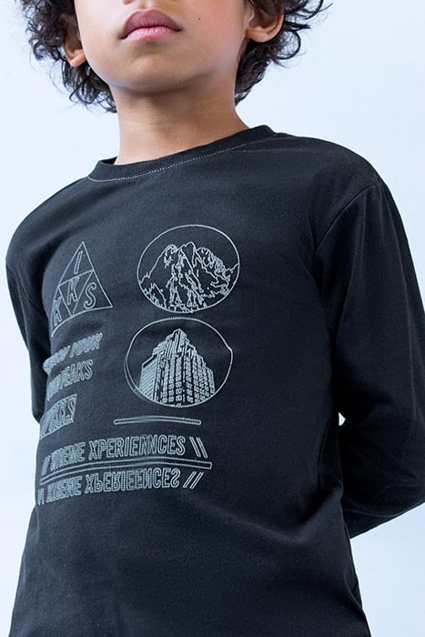 BOYS’ BLACK REFLECTIVE NUB INK ORGANIC T-SHIRT 4