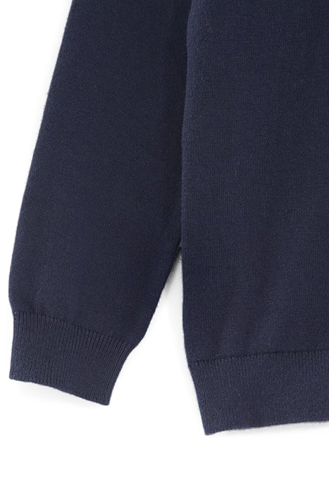 BOYS’ NAVY KNIT BUTTON-NECK SWEATER 3