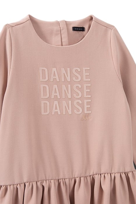 GIRLS’ ROSEWOOD CREPE SLOGAN DRESS 3
