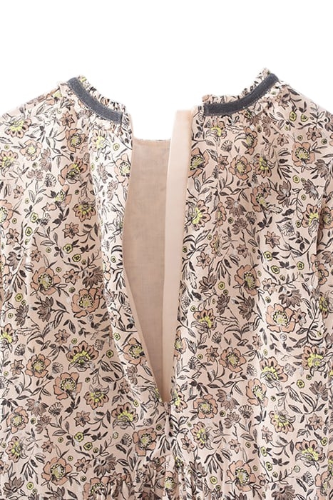 GIRLS’ BEIGE FLOWER PRINT DRESS 4