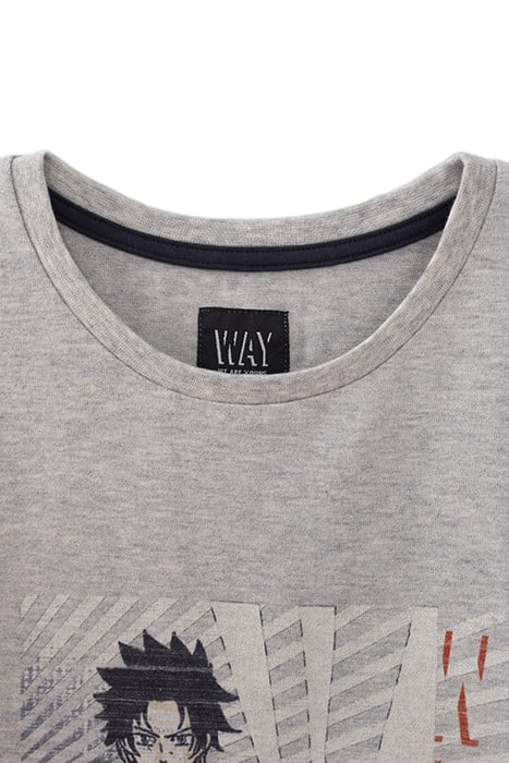 BOYS’ GREY BASKETBALL PLAYER-MANGA IMAGE T-SHIRT 6