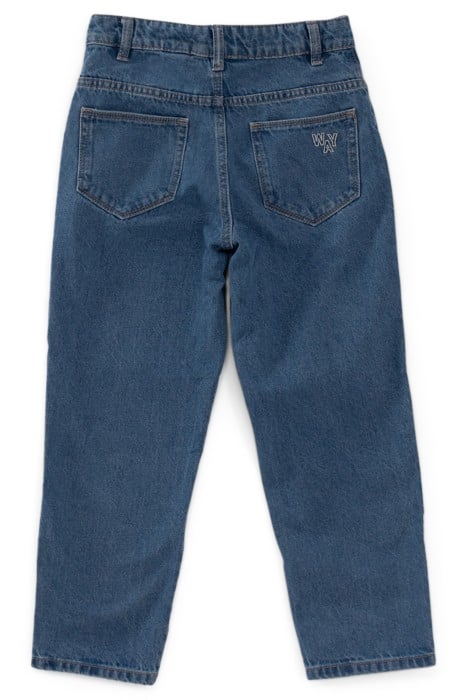 GIRLS’ LIGHT BLUE ORGANIC COTTON 7/8 MOM JEANS 2