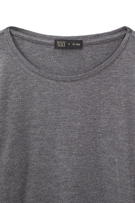 GIRLS’ GREY LUREX T-SHIRT WITH METAL DECOR ON SLEEVES 3