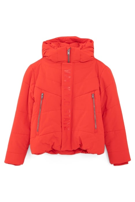 BOYS’ RED PADDED JACKET WITH TONE-ON-TONE MARKING 1