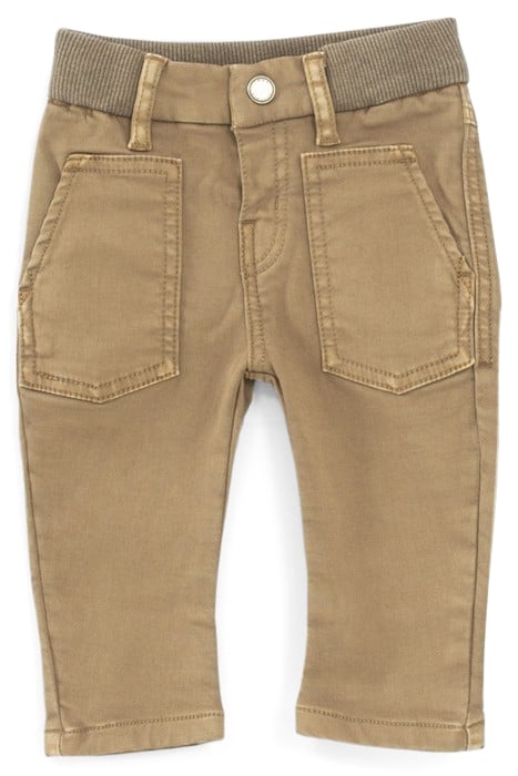 BABY BOYS’ BROWN ELASTICATED WAIST JEANS 1