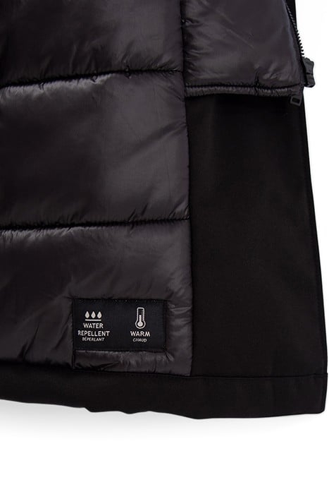 BOYS’ BLACK COAT WITH PADDED JACKET FACING 7