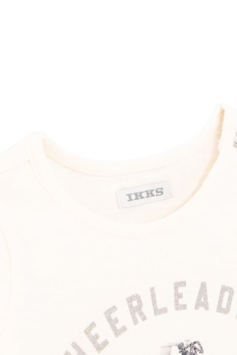 BABY GIRLS’ ECRU T-SHIRT WITH ROLLER SKATE IMAGE 3