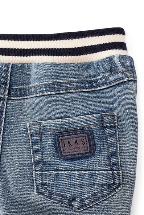 BABY BOYS’ BLUE JEANS WITH PRINT AND RIBBED WAISTBAND 5