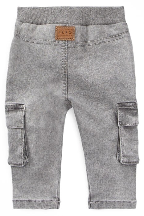 BABY BOYS’ GREY COMBAT JEANS WITH RIBBED WAISTBAND 2