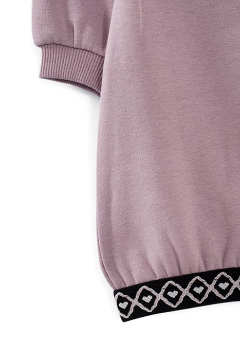 BABY GIRLS’ VIOLET SWEATSHIRT DRESS WITH ROCK BRAID 4