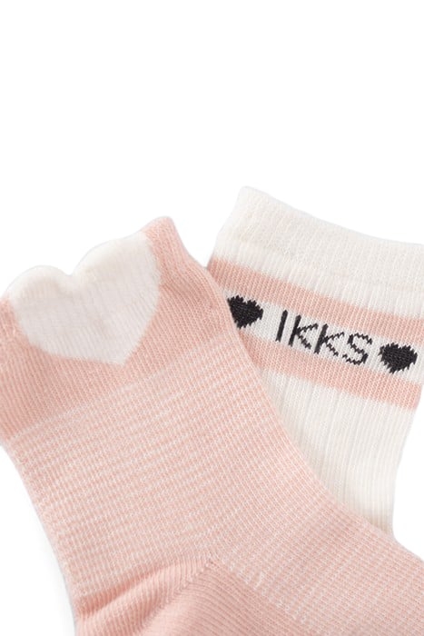 BABY GIRLS’ ECRU/PINK SOCKS 6