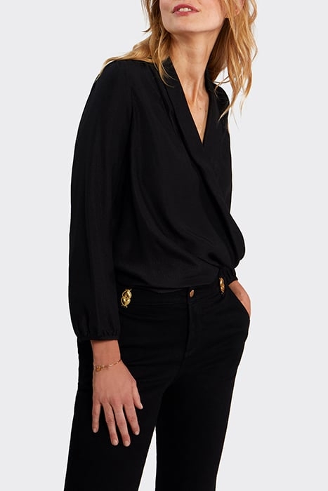 BLACK SHAWL COLLAR BLOUSE 5