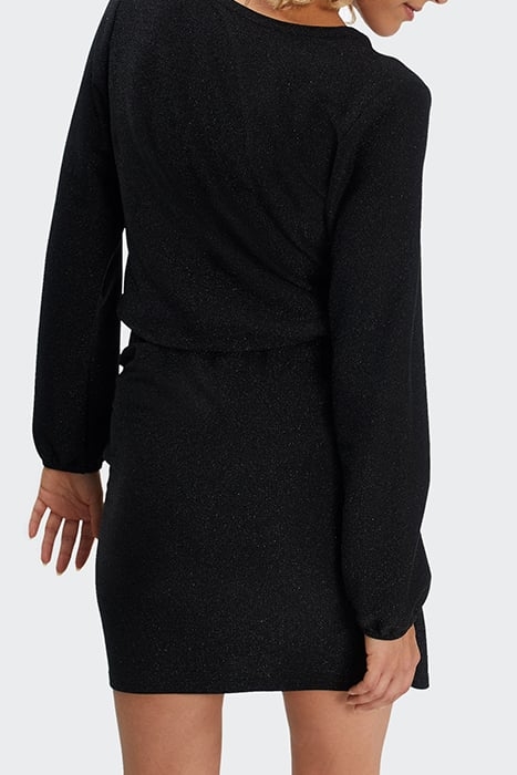 BLACK SHINY KNIT SHORT SKIRT 2