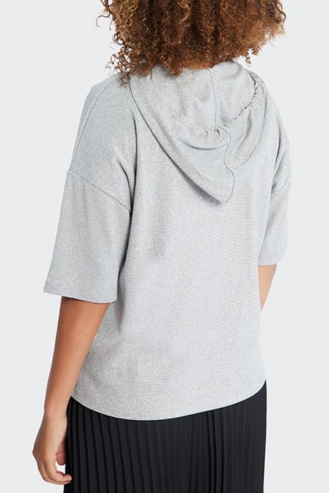 SILVER KNIT HOODED TOP 2