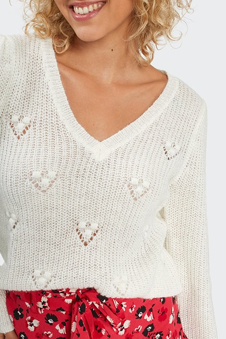 OFF-WHITE DECORATIVE STITCH KNIT SWEATER 4