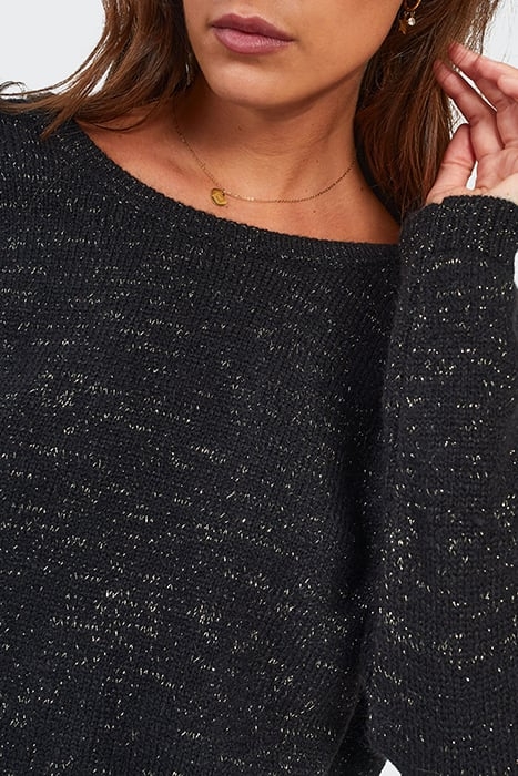 BLACK KNIT SWEATER WITH DECORATIVE BOW ON BACK 6