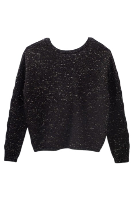 BLACK KNIT SWEATER WITH DECORATIVE BOW ON BACK 4