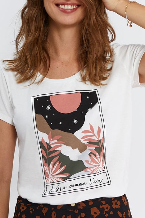 WHITE LANDSCAPE IMAGE T-SHIRT 5