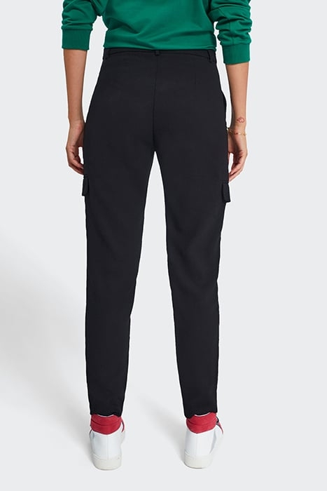 BLACK FLOWING COMBAT-STYLE TROUSERS 2