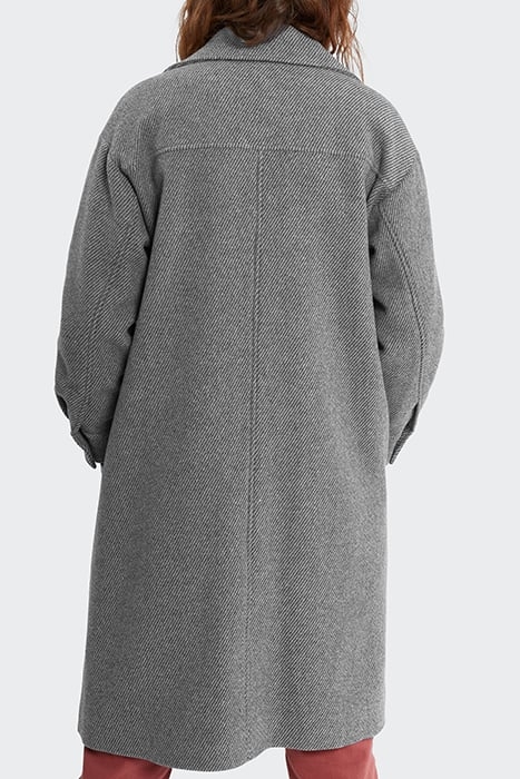 GREY OVERSHIRT-STYLE LONG COAT 2
