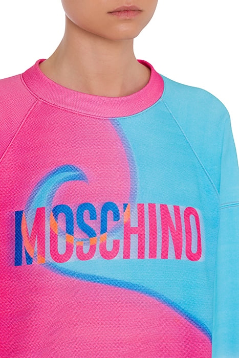PROJECTION PRINT COTTON SWEATSHIRT MULTICOLOR 4