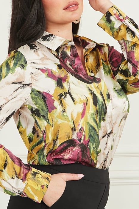 THE ICON BLOUSE PRINT AUTUMN GARDEN BUTTON-DOWN SHIRT PRINT 4