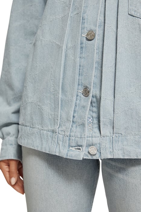 TRUCKER JACKET — INDIGO WAVES JACQUARD INDIGO WAVE JACQUARD 7