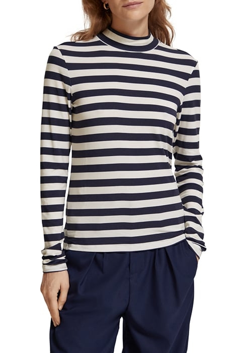 ALL OVER PRINTED LONG SLEEVED T-SHIRT BRETON STRIPE 1