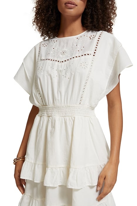 MINI DRESS WITH BRODERIE ANGLAISE SOFT ICE 7