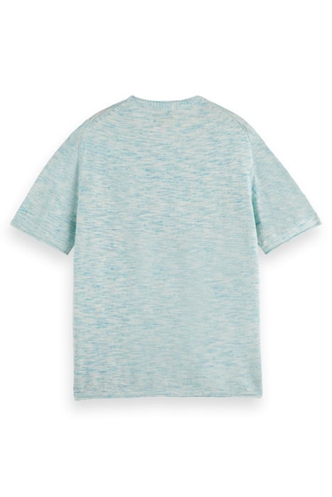 SHORT-SLEEVED KNITTED TEE WASHED NEON BLUE 2